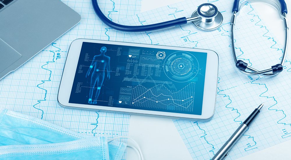 Medical full body screening software on tablet Medical full body screening software on tablet